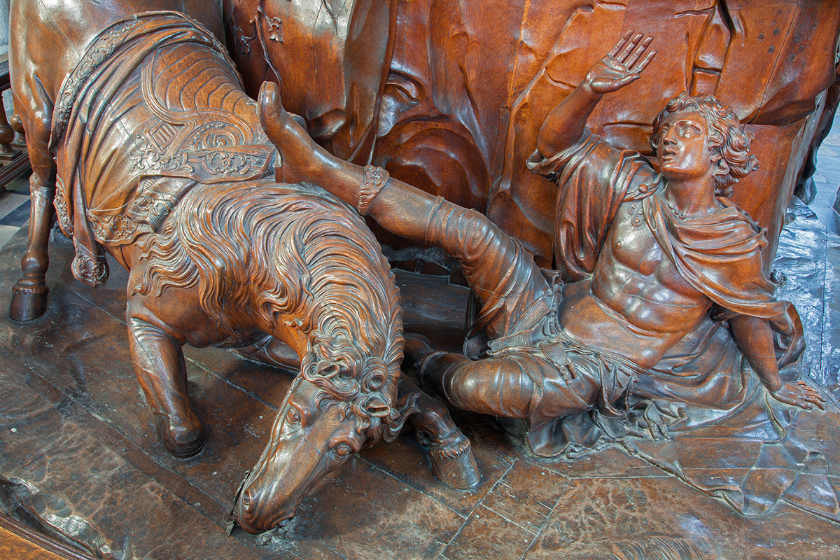 Saul falls from his horse on the road to Damascus Acts 9